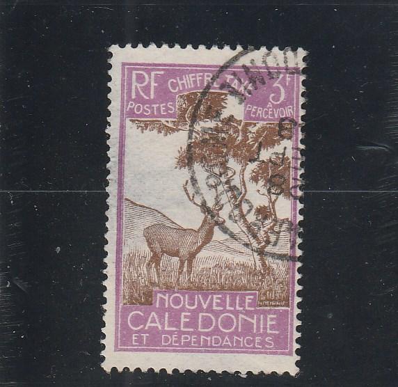 New Caledonia  Scott#  J31  Used  (1928 Malayan Sambar)