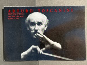 1989 Arturo Toscanini Stamp First Day of Issue Ceremony Program Sc# 2411