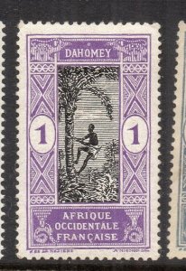 French Dahomey 1920s Early Issue Fine Mint Hinged 1c. NW-231262