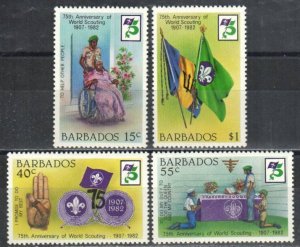 Barbados Stamp 589-592  - Scouting year