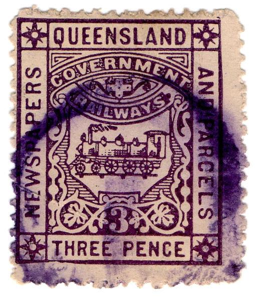 (I.B) Australia - Queensland Railways : Parcel 3d