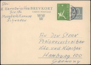 Sweden, Government Postal Card, Sports