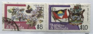 Antigua 1983 $5 and $10 used