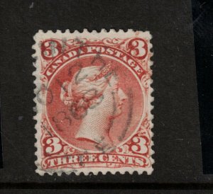 Canada #25 Very Fine Used With Ideal Nov 12 1868 CDS Cancel