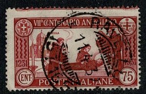 Italy #263 used 75c off center