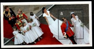 GUERNSEY SGMS1381 2011 ROYAL WEDDING MNH