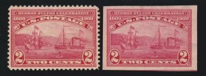 US 372-373 2c Hudson Fulton Mint VF OG H SCV $61