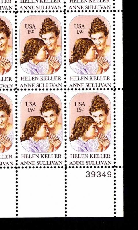 U.S. #1824 Helen Keller Issue - Sheet of 50 - OGNH - VF - CV$15.15 (ESP#546)