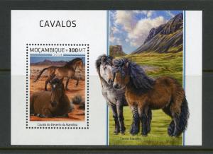 MOZAMBIQUE 2018 HORSES  SOUVENIR SHEET   MINT NH