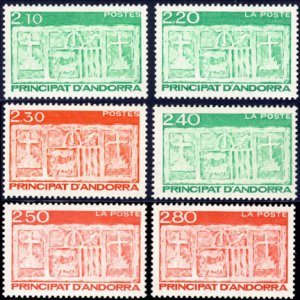 Scott #380-5 Arms MNH