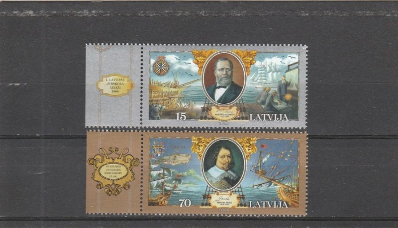 Latvia  Scott#  538-539  MNH  (2001 Latvian Seamen)