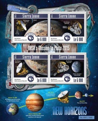 NASA Mission to Pluto Spacecraft Space Raumfahrt Sierra Leone MNH stamp set