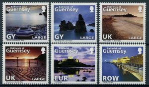 Guernsey 2010 MNH Landscapes Stamps Abstract Guernsey Castles Forts 6v Set