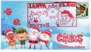 22-277, 2022, Christmas, Pictorial Postmark, Event Cover, Santa Claus IN, Santa,