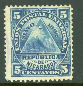Nicaragua 1882 ABNC 5¢ w/ Granada Cancel VFU Z384