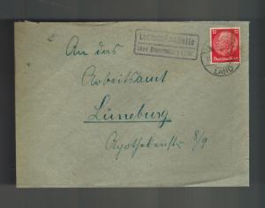 1941 Germany DAnnenburg Concentration Camp Cover to Luneburg K Grebien