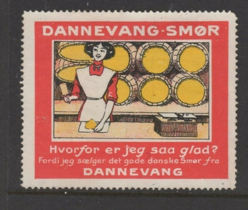 Denmark - Dannevang Danish Butter Advertising Stamp - NG