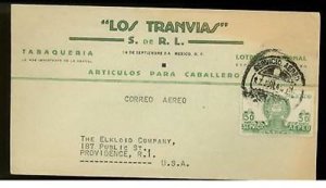 1944 Mexico uncensored  Commercial cover Los Tranvias