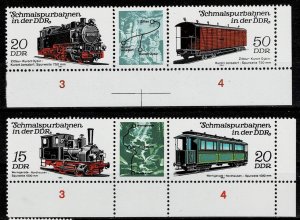 Germany DDR,Sc.#2341; 2342 MNH Narrow-gauge railways in the GDR