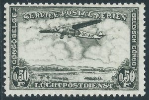 Belgian Congo, Sc #C7, 50c MH