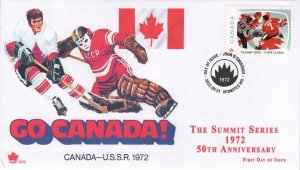 CA22-039, 2022, 1972 Summit Series, First Day of Issue, Pictorial Postmark, Hock