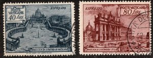 Vatican     E11 - 12    used    CV $32.00