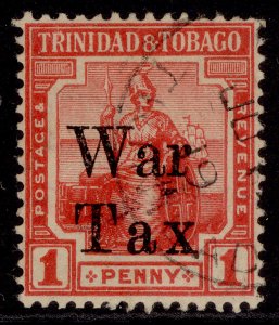 TRINIDAD & TOBAGO GV SG189, 1d scarlet, FINE USED. Cat £25. TAX SPACED 