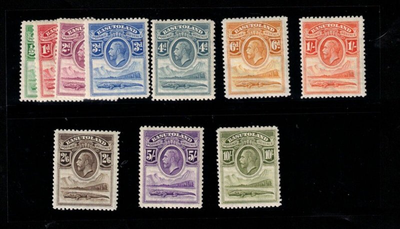 Basutoland #1 - #10 (SG #1 / #10) Very Fine Never Hinged Set
