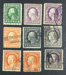 MOMEN: US STAMPS #501/518 USED LOT #51585