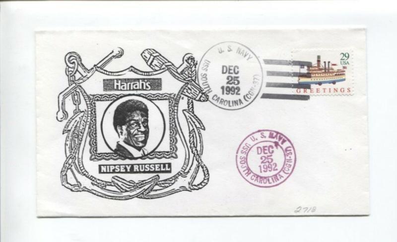 US Naval Ship Cover - USS South Carolina (CGN-37) Nipsey Russell 1992