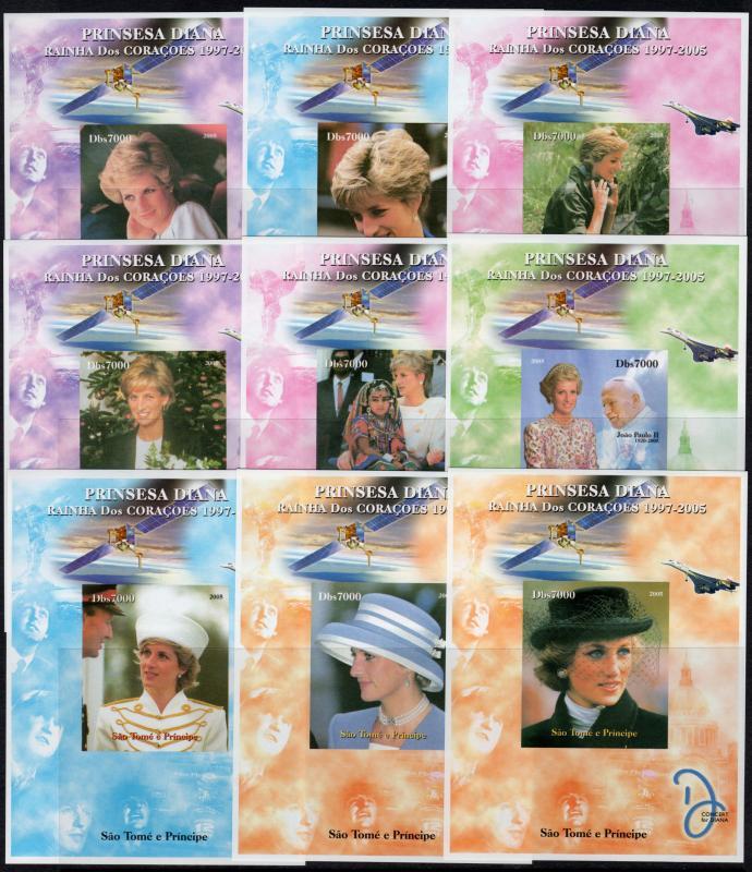 SAO TOME & PRINCIPE 2005 Princess Diana (9) DeLuxe s/s Mint (NH)