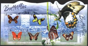 Solomon Islands 2012 Butterflies Joint Sheet + S/S MNH
