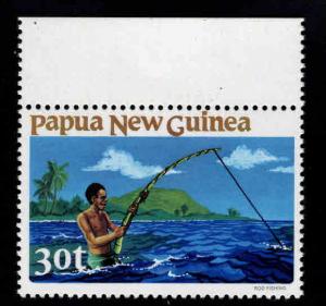 PNG Papua New Guinea Scott 547 MNH** Rod Fishingl stamp