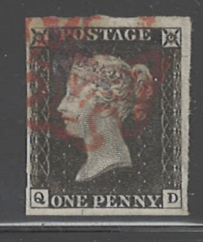 COLLECTION LOT # 4786 GREAT BRITAIN #1 4 MARGIN X-FINE 1840