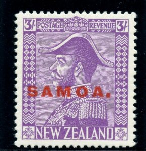 Samoa 1927 KGV 3s pale mauve superb MNH. SG 170. Sc 155a.
