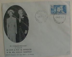 FRANCE GREAT BRITAIN EDWARD 8TH WEDDING 1937