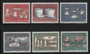 Greenland 1986 Native Artifacts set Sc# 165-72 NH