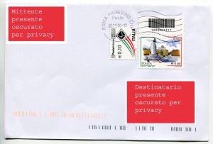 Roma Capitale with barcode on envelope