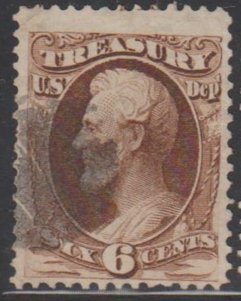 U.S. Scott #O75 Lincoln - Treasury Dept Official Stamp - Used Single