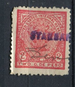 PHILIPPINES; Early 1900s Internal Revenue issue used 2P value