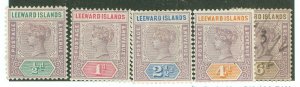 Leeward Islands #1-5 Unused