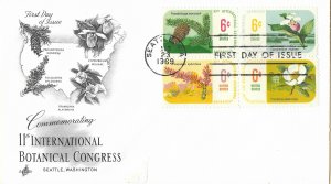 1969 FDC, #1379a, 6c International Botanical Congress, Art Craft