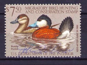 - #RW48 1981 - US Federal Duck Stamp Artist Signed J.S. Wilson  (A)