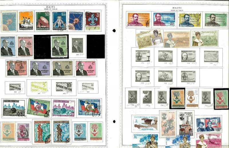 Haiti 1941-1977 M & U Hinged & in Mounts on a Mix of Remaindered Pages