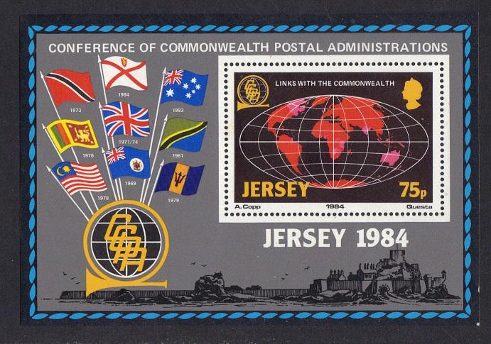 Jersey  1984  MNH links with the Commonwealth   sheet