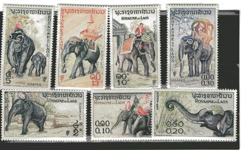 Laos 41-47 MNH