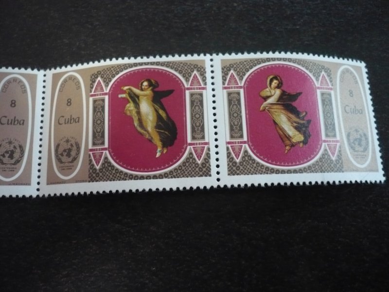 Stamps - Cuba - Scott# 1823-1826 - Mint Hinged Set of 4 Stamps-Se-Tenant strip