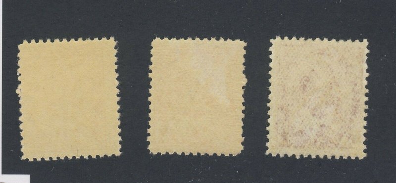 3x Canada Edward VII Stamps #90-2c Shades All F 1x MNH 1x MH 1xGD GV=$80.00