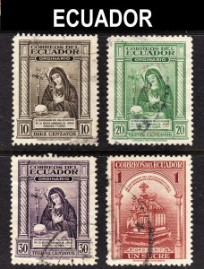 Ecuador Scott 471-74 F to VF used.  FREE...