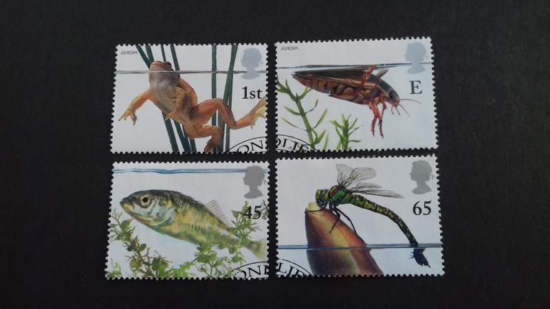 Great Britain 2001 EUROPA Stamps - Water, Treasure of Nature - Pond Life Used